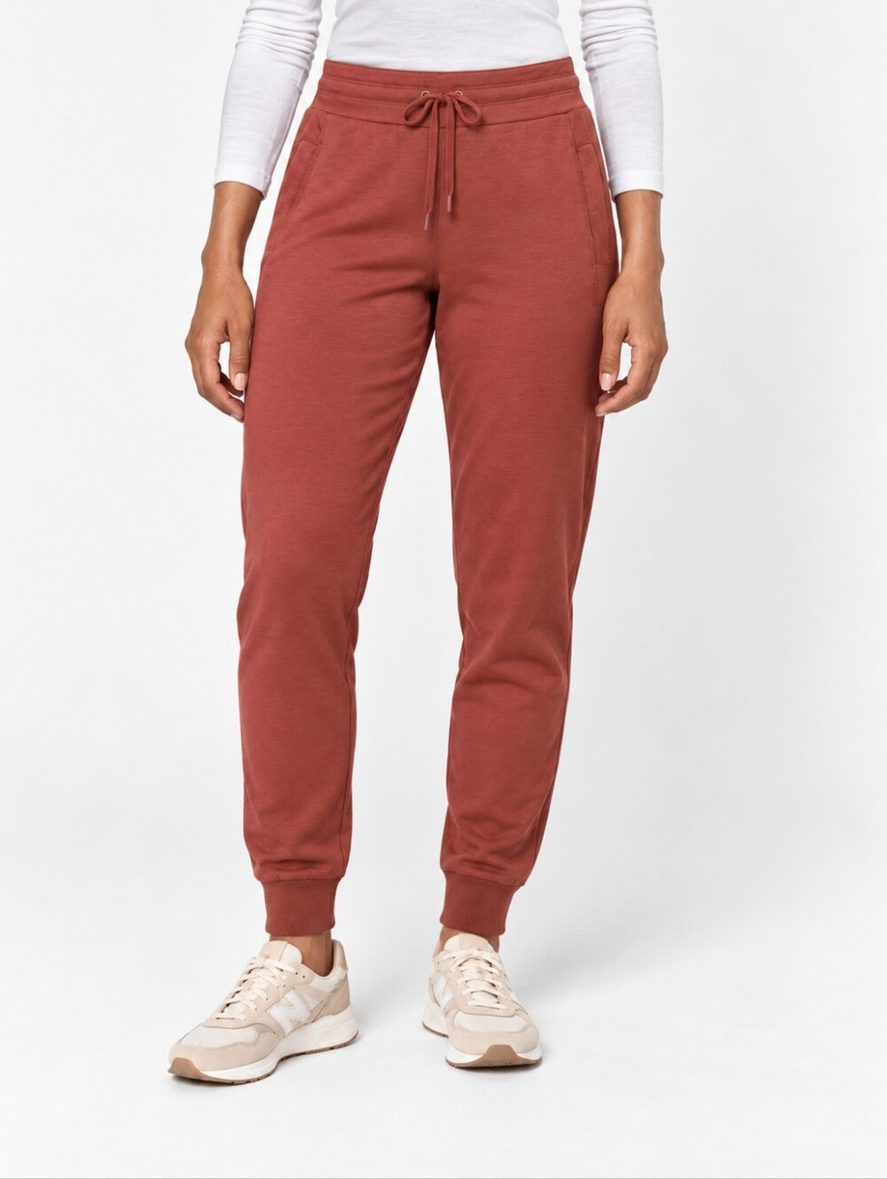 Icebreaker Crush Wool Blend Jogger Pants S Rust Terracotta Athleisure Gorpcore